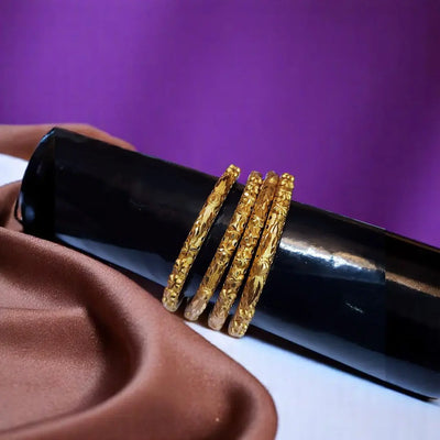 24K Gold Plated 4PC Bangles Set1