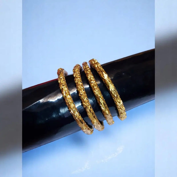 24K Gold Plated 4PC Bangles Set2