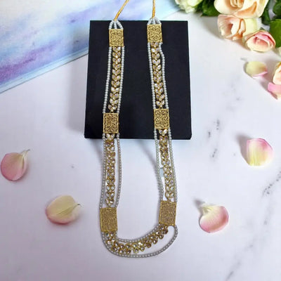 24K Gold Plated Hand Made 38 Inches Long Kundan Mala1