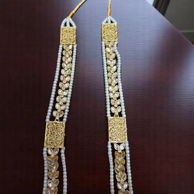 24K Gold Plated Hand Made 38 Inches Long Kundan Mala3