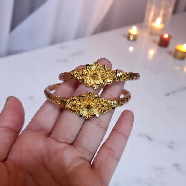 24K Gold Plated Kara Pair Best For Daily Wear3