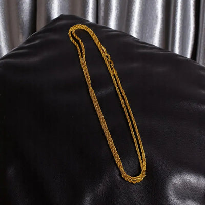 24K Gold Plated Rope Long Chain1