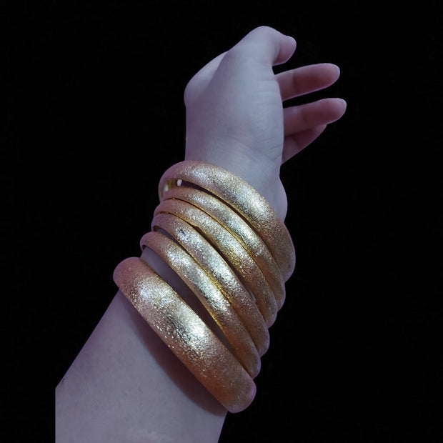 24K Gold Plated Mate Polish Bangles2