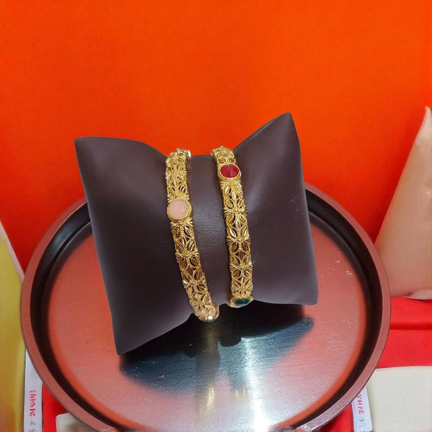 24k Gold Plated Multi Color Bangles 2