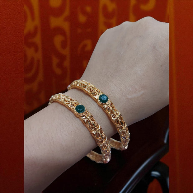 24k Gold Plated Multi Color Bangles 4