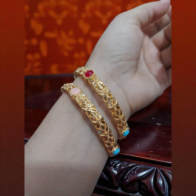 24k Gold Plated Multi Color Bangles 5