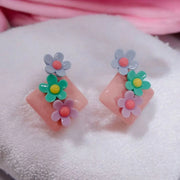 3D Flower Look Earrings 46
