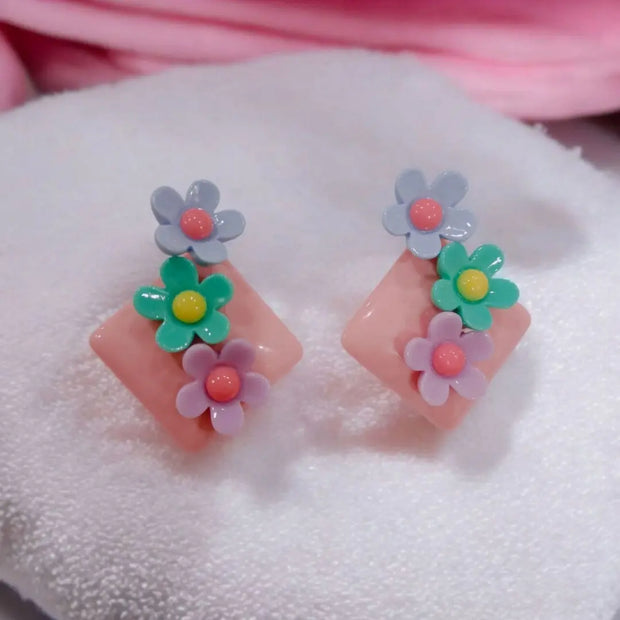 3D Flower Look Earrings 46