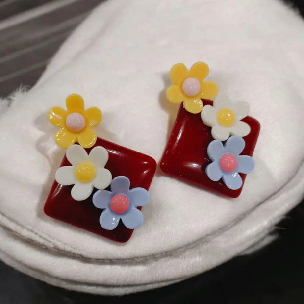 3D Flower Look Earrings 49