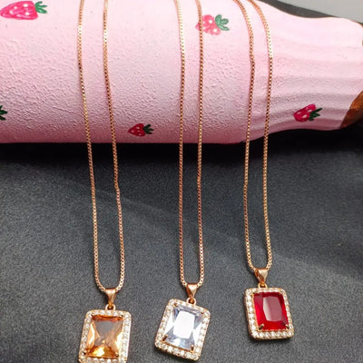Big Stone Gold Plated Pendant1
