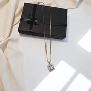 Big Stone Gold Plated Pendant2