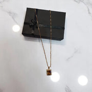 Big Stone Gold Plated Pendant4