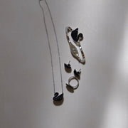 Black Swan 925 Silver Hundred with Premium Sense of Delicate Boudoir Ing Style Necklace Set3