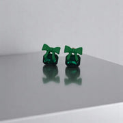  Bowknot Cube Crystal Earring Square Bow Earrings1