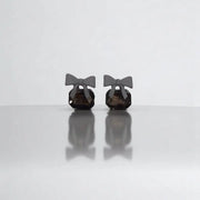  Bowknot Cube Crystal Earring Square Bow Earrings2