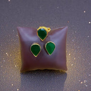 Copper Hand Made Studs With Ring 1