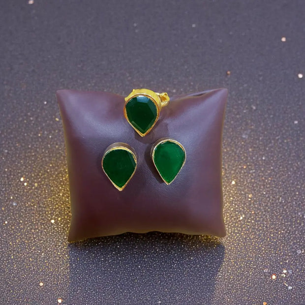 Copper Hand Made Studs With Ring 1