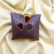 Copper Hand Made Studs With Ring 3