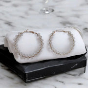 Crystal Stone Hoops 1