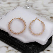 Crystal Stone Hoops 3