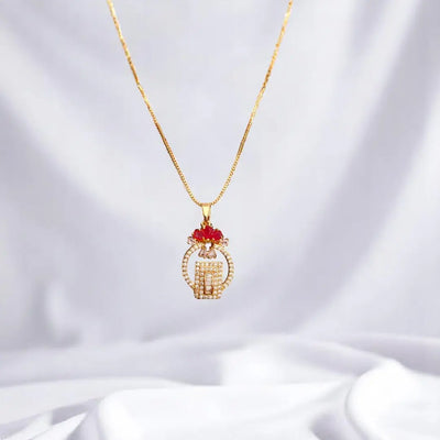 Elegant Rubi Gold Plated Pendant1