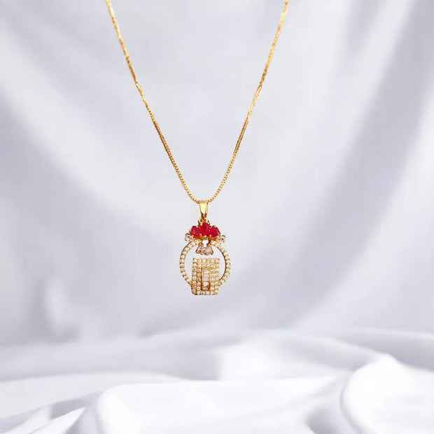 Elegant Rubi Gold Plated Pendant1