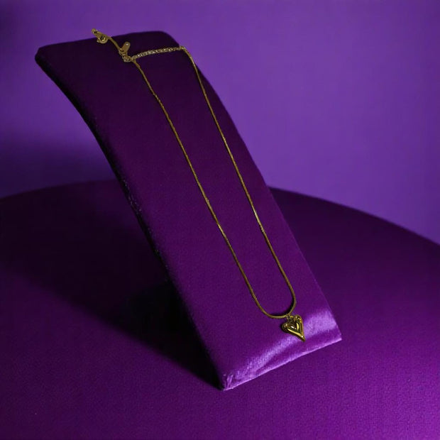Fashion Gold Color Heart Pendant Necklace With Studs And Bracelets For Women Luxury Design Stainless Steel Temperament Clavicle Chain Set Stainless Steel 3