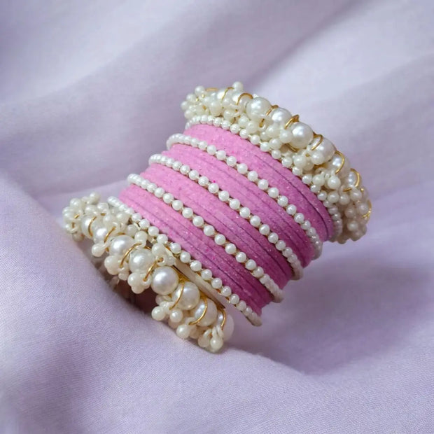 Gajra Bangles With Velvet Combination 12