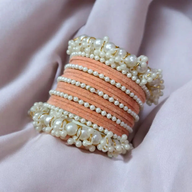 Gajra Bangles With Velvet Combination 15