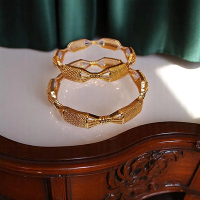 Gold Plated Elegant Style Kara Pair1