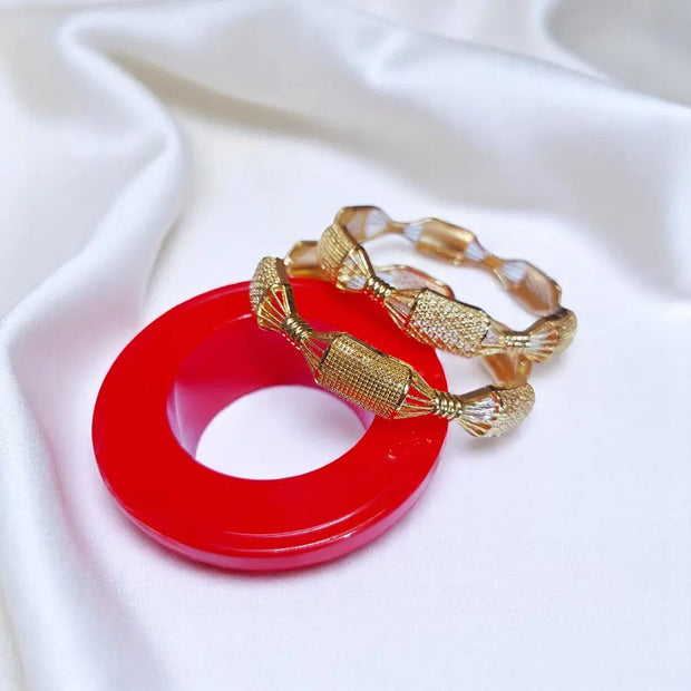 Gold Plated Elegant Style Kara Pair2