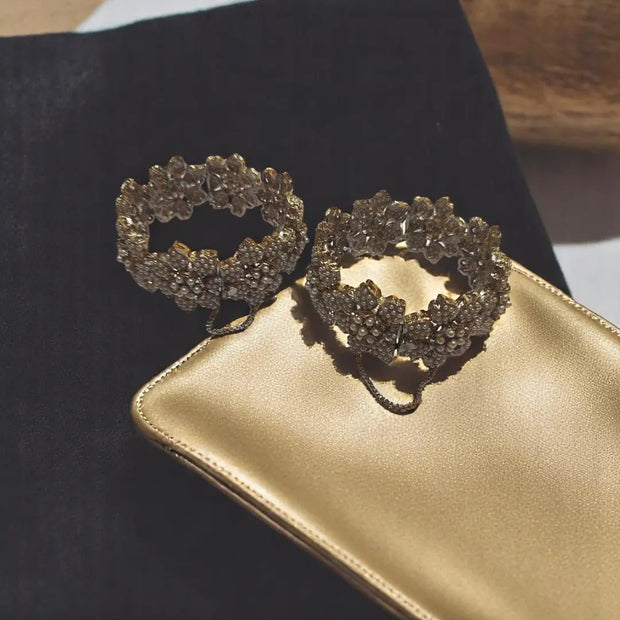 Gold Plated Noratan  Openable Kara Pair 4
