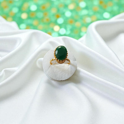 Gold Plated Adjustable Stone  Rings 2