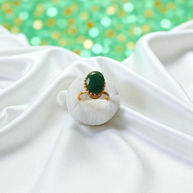 Gold Plated Adjustable Stone  Rings 2