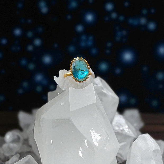 Gold Plated Adjustable Stone  Rings 3