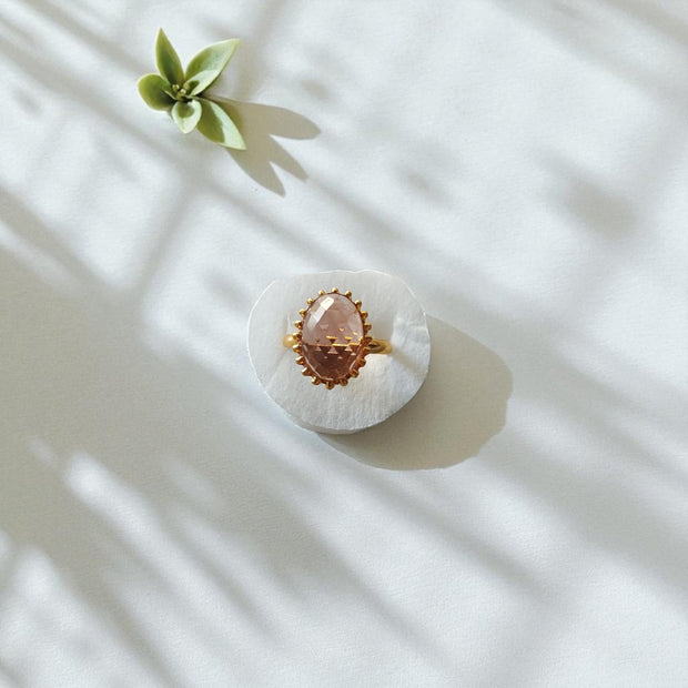 Gold Plated Adjustable Stone  Rings 4