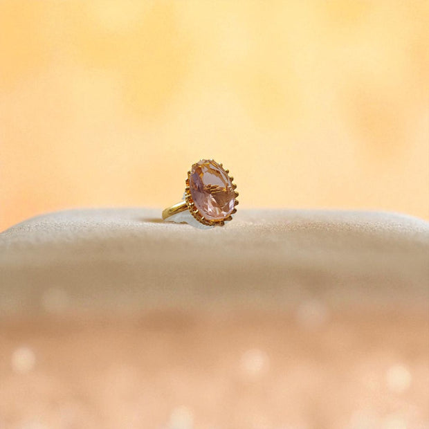 Gold Plated Adjustable Stone  Rings 5