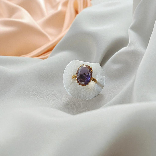 Gold Plated Adjustable Stone  Rings 6