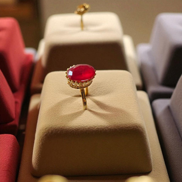 Gold Plated Adjustable Stone  Rings 7