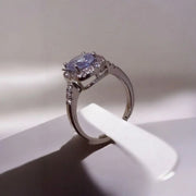 Korean Style Female Small Moissanite Ring Fashion 925 Silver  Band Rings 4