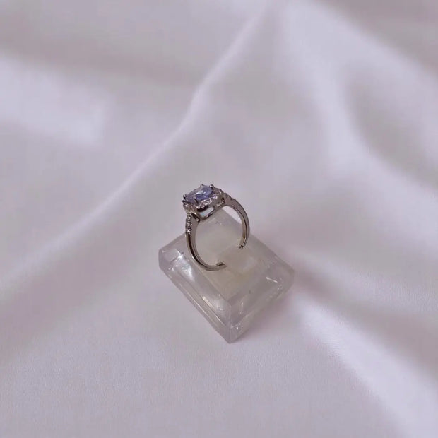 Korean Style Female Small Moissanite Ring Fashion 925 Silver  Band Rings 6