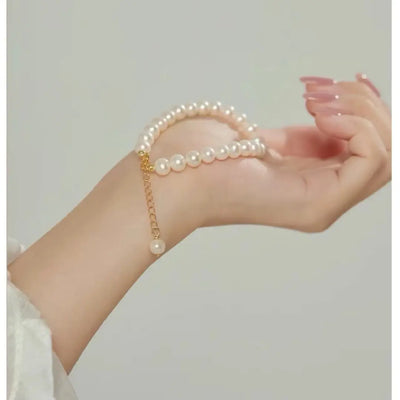 Luminous Natural Pearl Bracelet for Women near Round Versatile Simple Meerub Accessories1