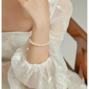 Luminous Natural Pearl Bracelet for Women near Round Versatile Simple Meerub Accessories2