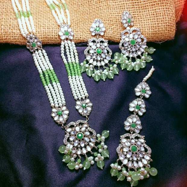 Mirror Kundan Weeding Wear Mala2