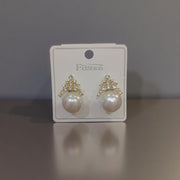 Natural Freshwater Pearl Earrings Queen of Ice And Snow S925 Silver Needle Crown Elegant Studs1