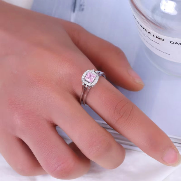 New Fashion Zircon Rings Flip Double Side Turn  Engagement Rings Reversible Diamond Stone Brass S925 Stamped2