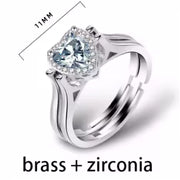 New Fashion Zircon Rings Flip Double Side Turn  Engagement Rings Reversible Diamond Stone Brass S925 Stamped9