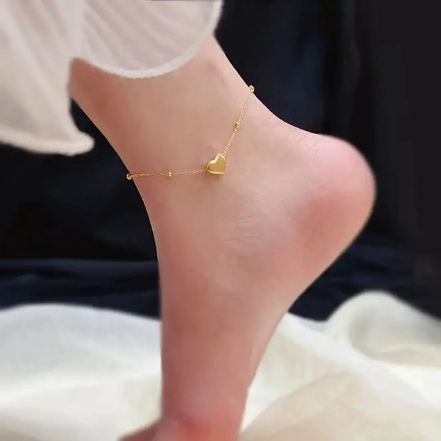 Non Fading New Minimalist Titanium Steel Ankle For Girls Gold Color5