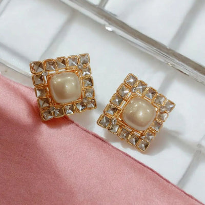 Party Wear Square Kundan Studs26