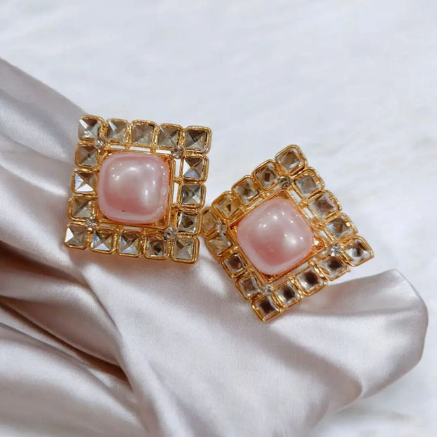 Party Wear Square Kundan Studs27